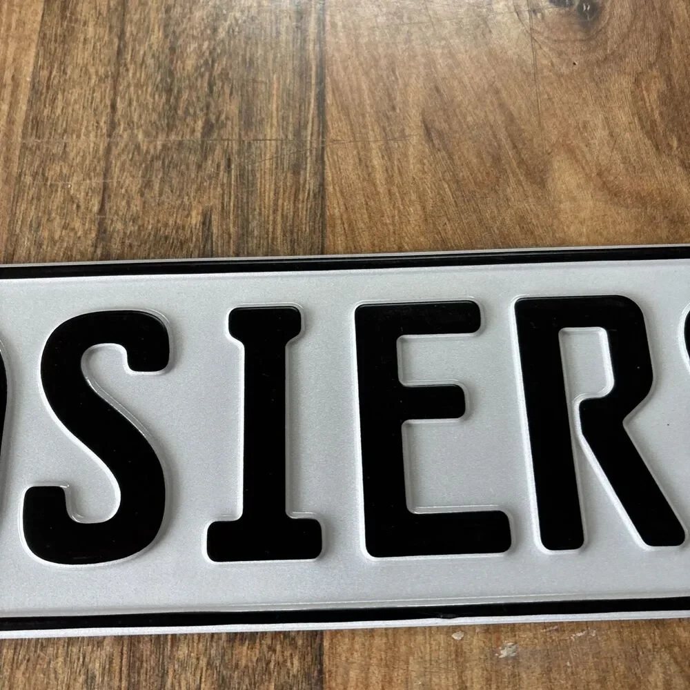 Indiana Hoosiers European Style License Plate 